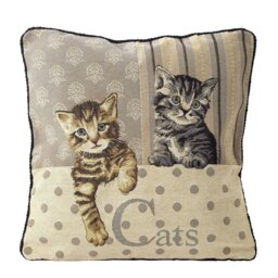 Radlee Tapestry Cats Scatter Cushion Cover with Filler Pad