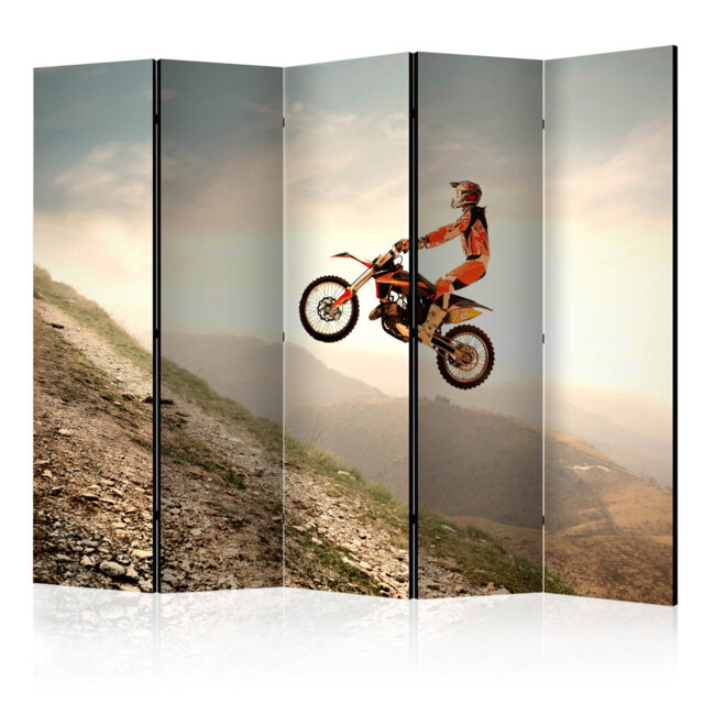 225cm W x 172cm H 5 - Panel  One Sided Room Divider Folding Room Divider