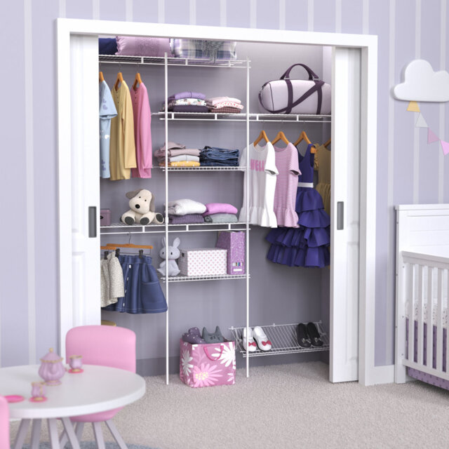 shelf wall mountable wardrobe rail