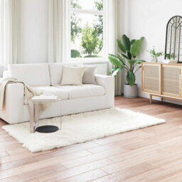 Faux Sheepskin Rug Tafalla White 80 X 250 Cm Polyester