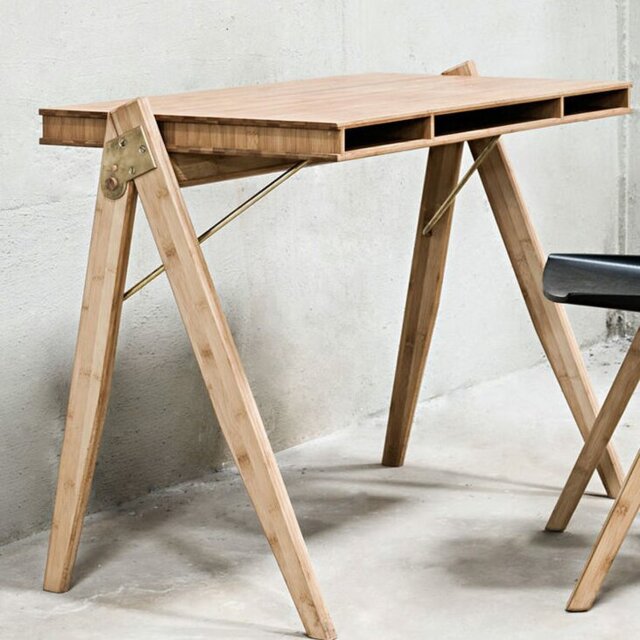 Kade Solid Wood Writing Desk