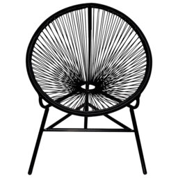 Corrigan Studio Garden Moon Chair Poly Rattan Black