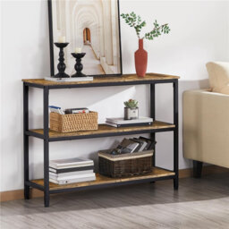 Industrial 3-Tier Console Table For Entryway & Living Room