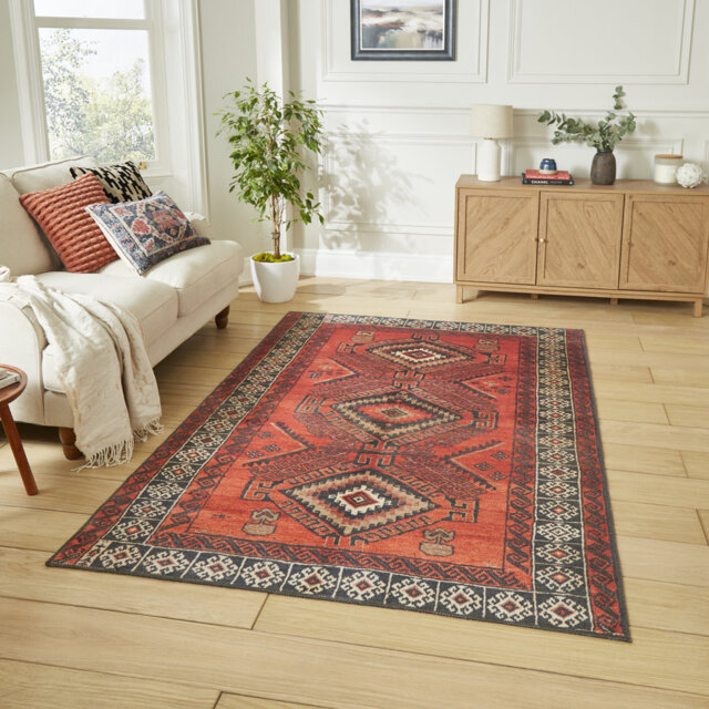 Kashmar Washable Traditional Rug