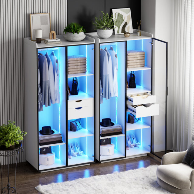 2 Door Manufactured Wood Wardrobe