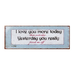 Larita Text & Numbers Decorative Plaque / Box Sign