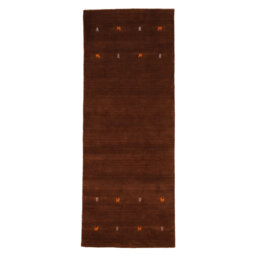 Handwoven Wool Gabbeh Uni Brown Rug