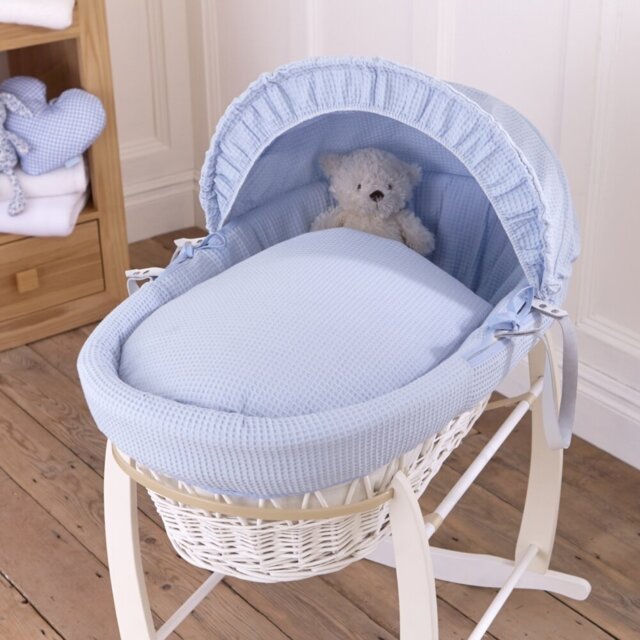 Waffle Wicker Moses Basket