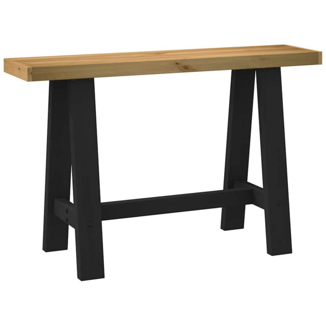 120cm Solid Wood Top Console Table
