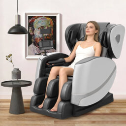 Full-body Massage Chair, Zero-gravity Massage Chair, 10 Fixed Rollers, Heating, Foot Massage, Automatic Mode, Bluetooth Speaker, Touch Screen Controll