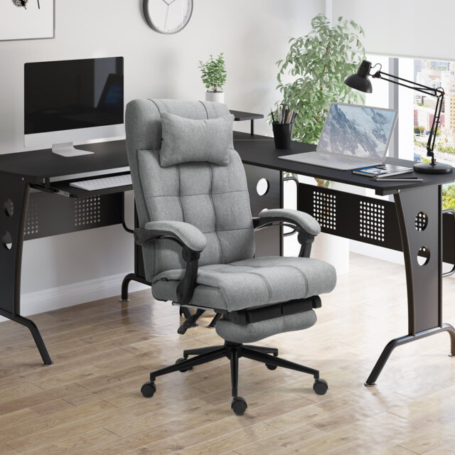 Wedigo Linen Office Chair with Headrest