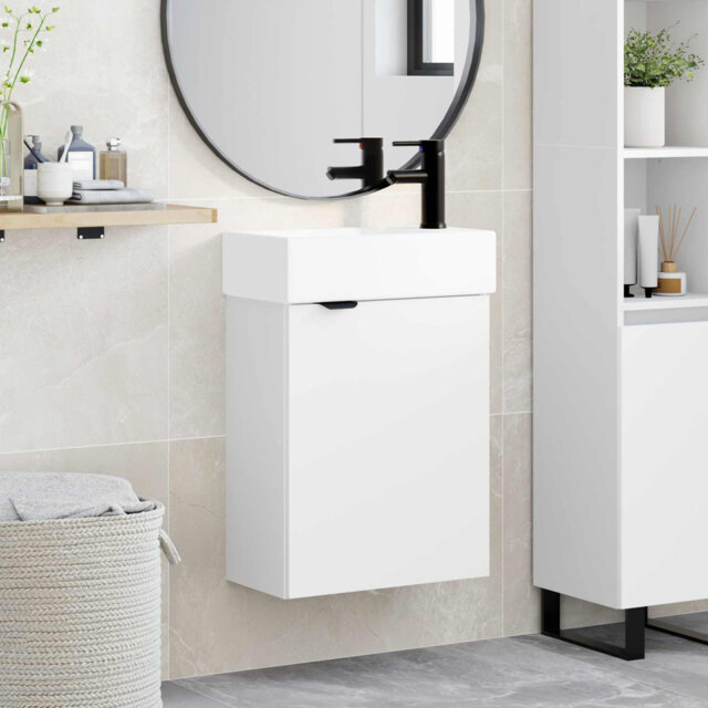 Single Bathroom Vanity with Ceramic Basin