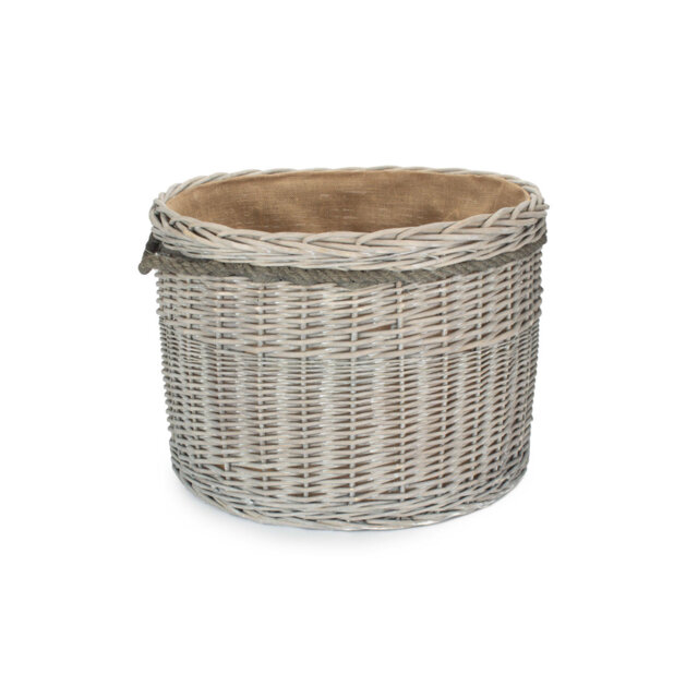 Wicker Storage Basket with Lining