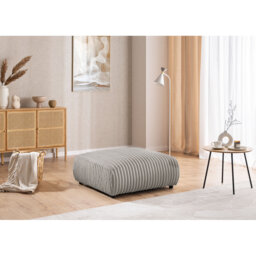 Mollis 88cm Wide Square No Pattern Pouf Ottoman