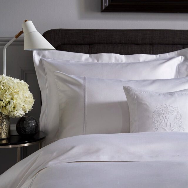 800 Thread Count Double Cord Embroidered Oxford Sateen Pillowcase