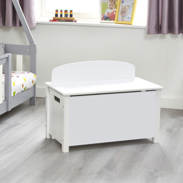 Kids White Toy Box