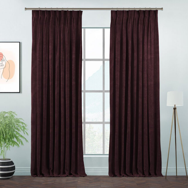 Pinch Plate Room Darkening Extra Long & Extra Wide Decorative Curtain - Single Panel