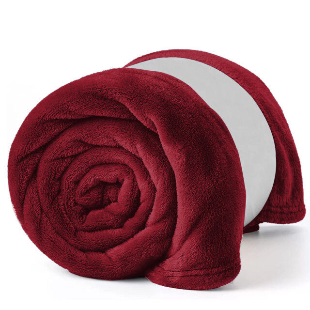 Reversible Plain Weave Fleece Throw Blanket