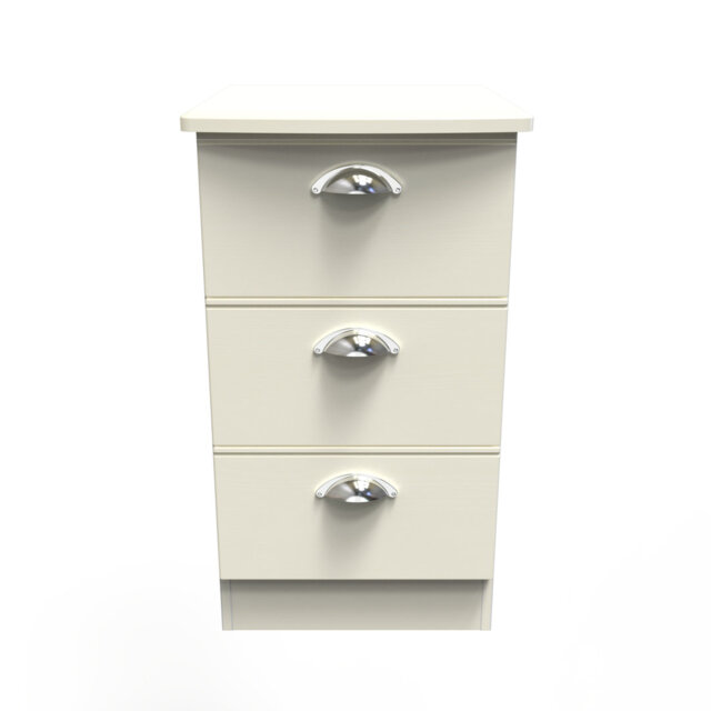 Conners 3 Drawer Bedside Cabinet in Reed Green & Riviera Oak (Ready Assembled)
