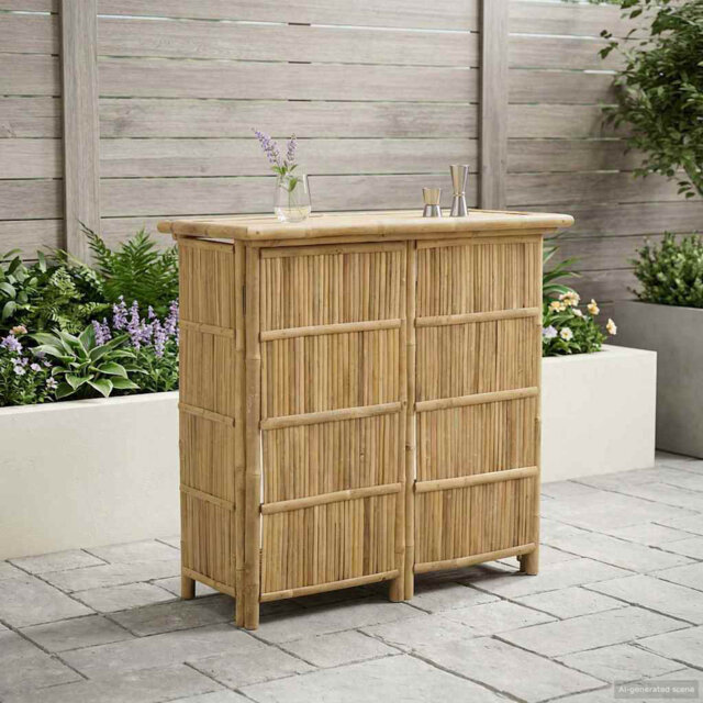 Rectangular Bamboo Outdoor , 115cm W 55cm D