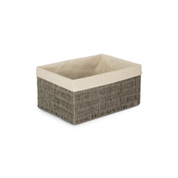 Wicker Paper Rope Storage Basket with Lining