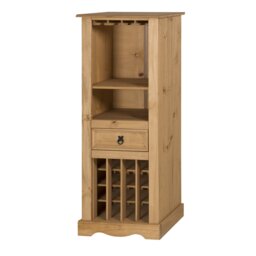 Bridewell 16 Bottle Floor Wine Bottle & Glass Rack in Beige