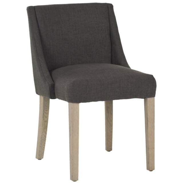 Maeda 46.48cm H Cotton Upholstered Side Chair in Grey