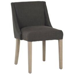 Maeda 46.48cm H Cotton Upholstered Side Chair in Grey