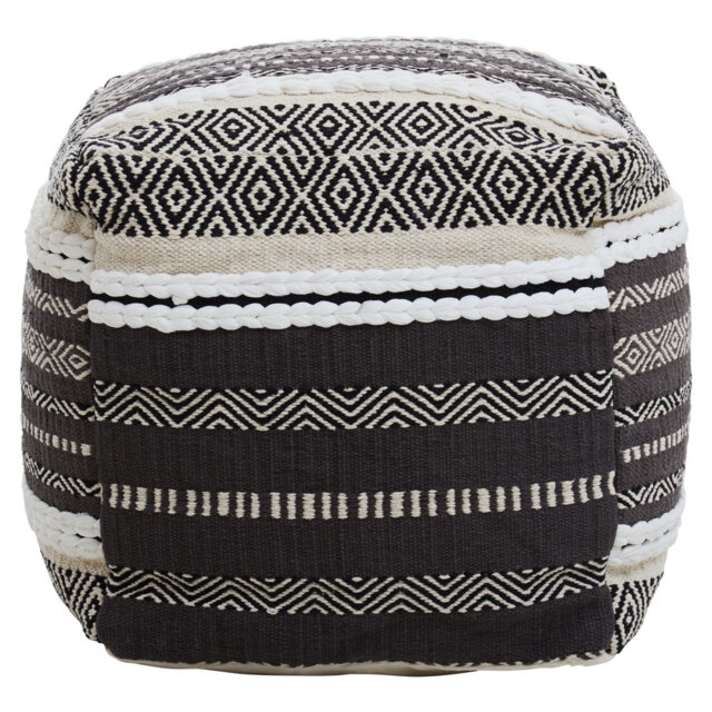 Archippos 50cm Wide Square Ikat Pouf Ottoman