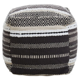 Archippos 50cm Wide Square Ikat Pouf Ottoman