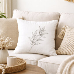 Indoor / Outdoor White Square Cushion Cover