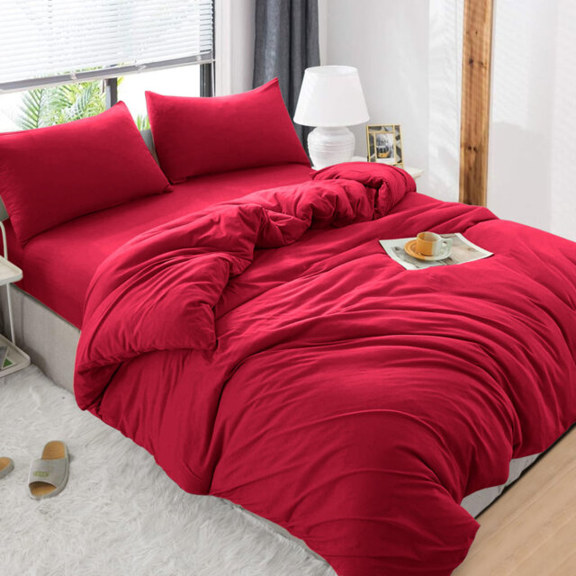 Premium 4-Piece Ultra-Soft Microfiber Duvet Complete Cover Set