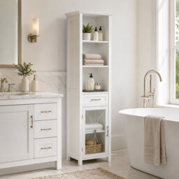 Baily Solid Wood Linen Cabinet