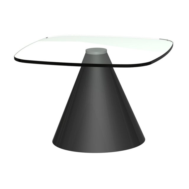 Bedminster Glass Top Pedestal End Table