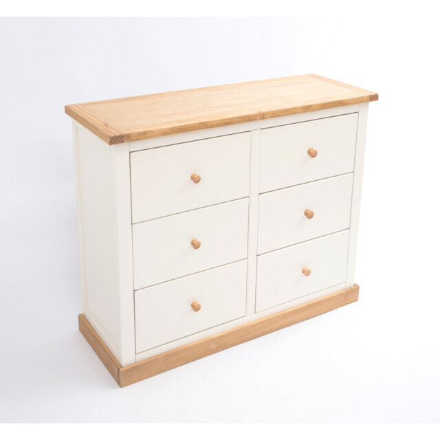 Levasy 110cm W 6 - Drawer Chest of Drawers