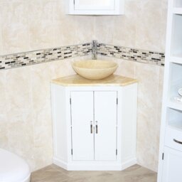 Ande 550mm Single Bathroom Vanity with Vessel Stone Basin