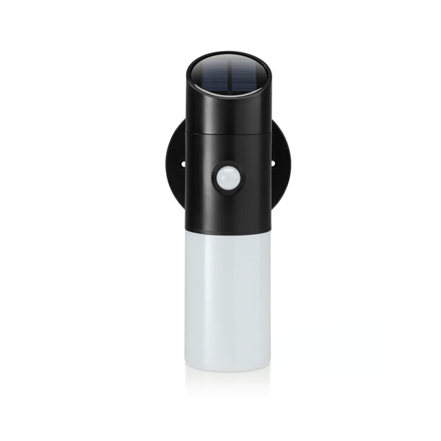 Allise Black 23.5cm H Solar Powered Integrated LED Outdoor Wall Lantern