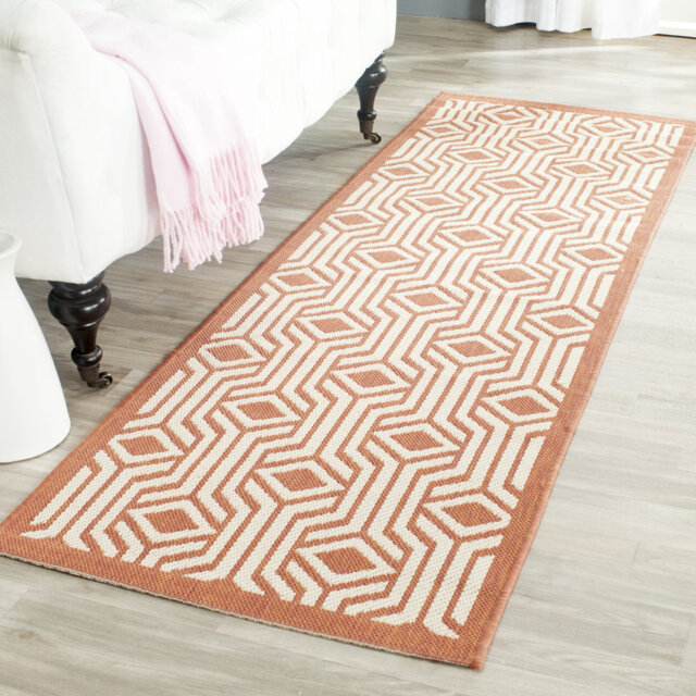 Soldado Looped Orange/Beige Indoor/Outdoor Rug