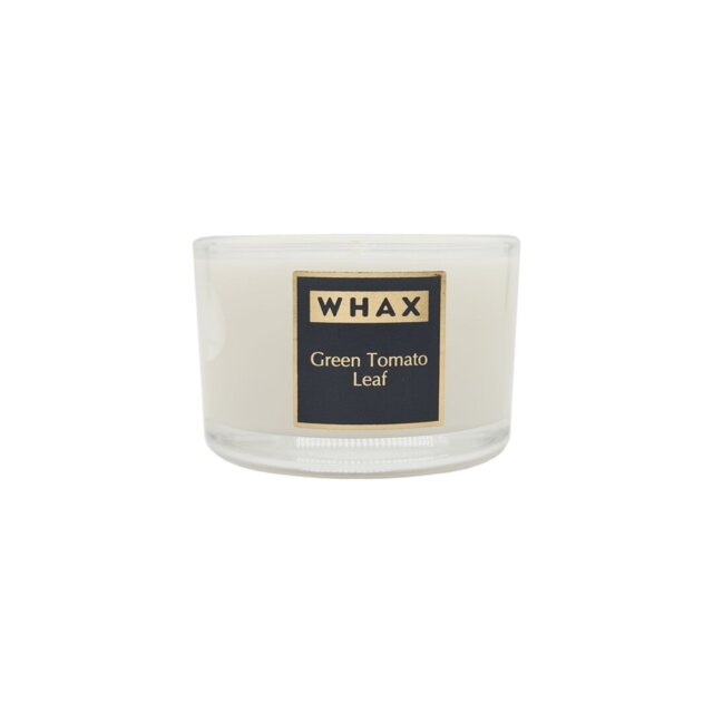 Green Tomato Leaf Scented Jar Candle with Glass Holder