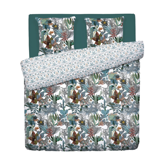 CXL by Christian Lacroix Duvet Cover + 2 Pillowcases Cotton Satin Zanzibar White - 240 X 220 Cm + 2 X (63 X 63 Cm)