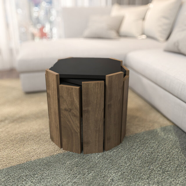 Lori 3 Piece Coffee Table Side Table