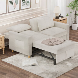 Comfortable 3-1 Convertible Sofa Bed With Adjustable Backrest