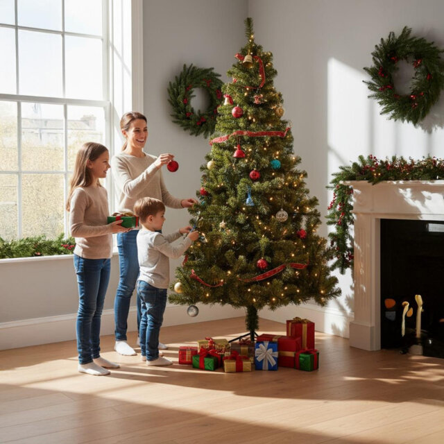 Lighted Artificial Christmas Tree