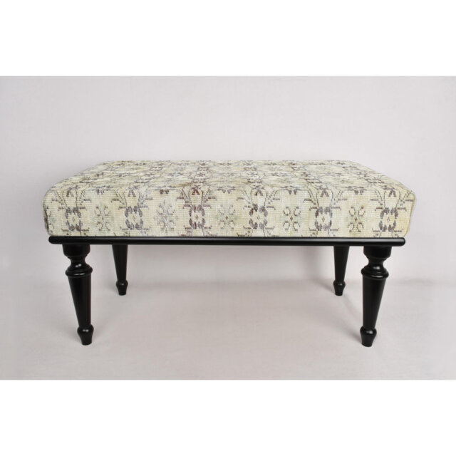 Cotton Upholstered Bench