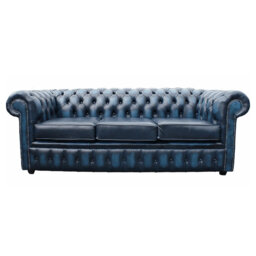3 Seat Chesterfield Sofa In Antique Leather