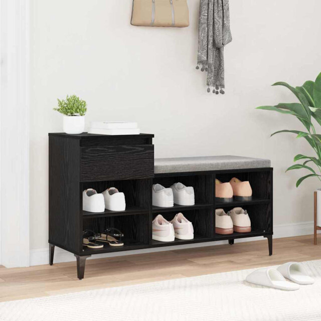 Shoe Cabinet Artisan Oak 102 X 36 X 60 Cm Engineered Wood