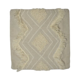 Jacob Geometric Cream Square Cushion
