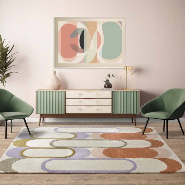 Sherlyn Abstract Hand Tufted Recycled P.E.T Pastel Multi Area Rug