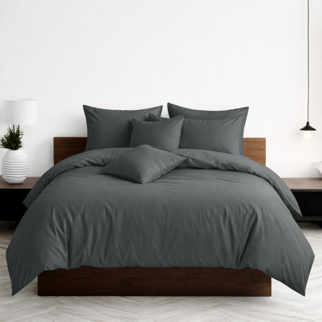 Luxury 3-Piece Dyed Duvet Cover Set With Pillowcases