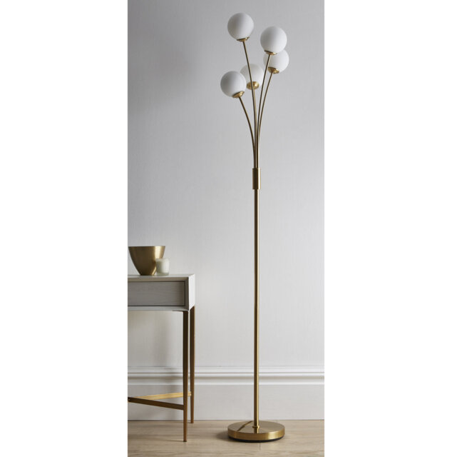 Aalaa 160cm Satin Brass Tree Floor Lamp